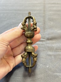 Six various Tibetan ritual objects, 19/20th C.