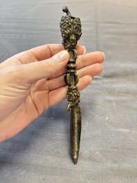 Six various Tibetan ritual objects, 19/20th C.