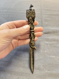 Six various Tibetan ritual objects, 19/20th C.