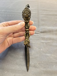 Six various Tibetan ritual objects, 19/20th C.