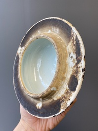 A Chinese qianjiang cai 'antiquities' covered vase and a basin with figural design, signed Yu Yicheng 俞意誠 and Xu Shanqin 徐善琴, 19th C., one dated 1893