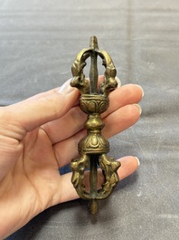 Six various Tibetan ritual objects, 19/20th C.