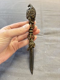 Six various Tibetan ritual objects, 19/20th C.