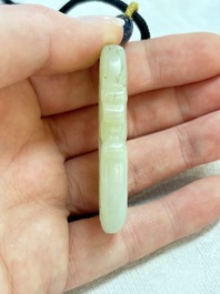 Three Chinese celadon jade carvings, 19/20th C.