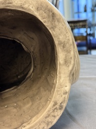 Three Chinese Dehua blanc de Chine figures of Guanyin and Weituo, He Chaozong 何朝宗 and Dehua 德化 marks, 20th C.