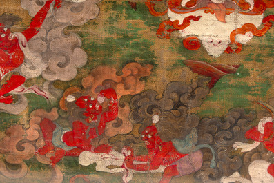 A fine Tibetan 'Begtse Chen' thangka, 18th C.