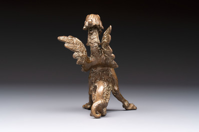 An Italian bronze winged dragon, marked Fabbrica M. Guggenheim Venezia, 19th C.