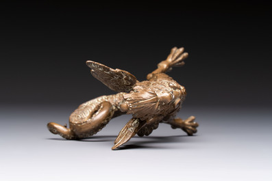 An Italian bronze winged dragon, marked Fabbrica M. Guggenheim Venezia, 19th C.