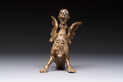 An Italian bronze winged dragon, marked Fabbrica M. Guggenheim Venezia, 19th C.
