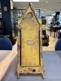 Attributed to C.L. Romoli: 'Trumpeting Angels', oil on panel, Italy, Neo-Gothic, 19th C.