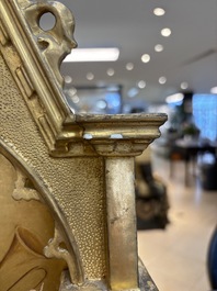 Attributed to C.L. Romoli: 'Trumpeting Angels', oil on panel, Italy, Neo-Gothic, 19th C.