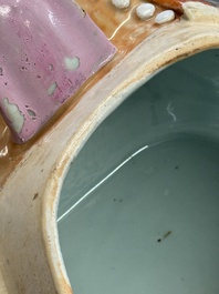 A rare Chinese famille rose 'boar head' tureen and cover, Qianlong