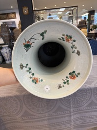 A large Chinese famille verte vase with narrative design, 19th C.