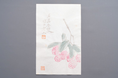 A box containing 24 woodblocks after Qi Baishi and Zhang Daqian, Rong Bao Zhai 荣宝斋 studio, early 20th C.