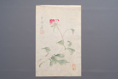 A box containing 24 woodblocks after Qi Baishi and Zhang Daqian, Rong Bao Zhai 荣宝斋 studio, early 20th C.