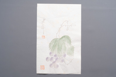 A box containing 24 woodblocks after Qi Baishi and Zhang Daqian, Rong Bao Zhai 荣宝斋 studio, early 20th C.