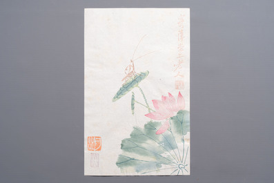 A box containing 24 woodblocks after Qi Baishi and Zhang Daqian, Rong Bao Zhai 荣宝斋 studio, early 20th C.