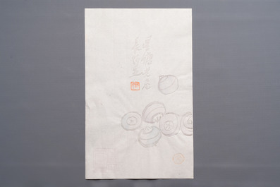 A box containing 24 woodblocks after Qi Baishi and Zhang Daqian, Rong Bao Zhai 荣宝斋 studio, early 20th C.