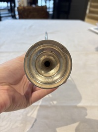 A Chinese or Vietnamese silver covered tripod censer and a Chinese silver trophy-form &lsquo;Lin Zhi Cheng Xiang 麟趾呈祥&rsquo; goblet, 19/20th C.