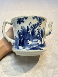 Two Chinese blue and white teapots and covers depicting goldfish and 'Wu Lao Guan Taiji 五老觀太極', Daoguang mark, 19th C.