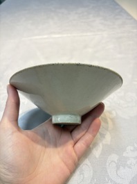 A Chinese qingbai tea bowl with incised floral design, 20th C.