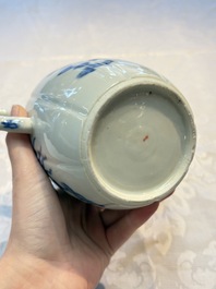 Two Chinese blue and white teapots and covers depicting goldfish and 'Wu Lao Guan Taiji 五老觀太極', Daoguang mark, 19th C.