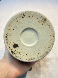 A pair of Chinese famille rose models of a boy riding a qilin and a bitong, 19/20th C.