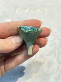 A pair of Chinese famille rose models of a boy riding a qilin and a bitong, 19/20th C.