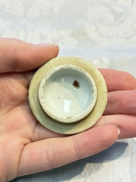 Two Chinese famille rose teapots and covers, signed Yun Xuan Shi 雲軒氏, Guanyao and Tongzhi mark, dated 1888, 19th C.