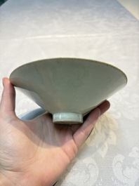 A Chinese qingbai tea bowl with incised floral design, 20th C.