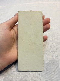 A set of four Chinese famille rose 'Landscape' plaques mounted in a wooden frame, signed Wang Yunquan 王雲泉, together with four plaques, 20th C.