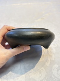 Two Chinese bronze tripod censers, Xuande and double-vajra mark, 19th C.