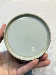 A Chinese blue and white Wang-Bu-style go stones or Yunzi 雲子 box, a four-tier stacking box and a covered jar, 19th C.