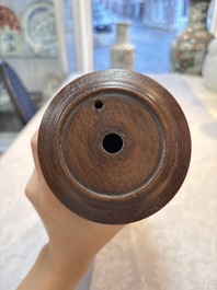 A Chinese langyao vase mounted as a lamp, 18th C.