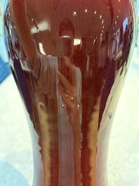 A Chinese langyao vase mounted as a lamp, 18th C.