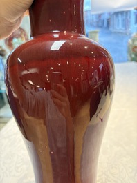 A Chinese langyao vase mounted as a lamp, 18th C.