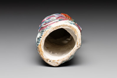 * A Chinese famille rose model of a phoenix, 19th C.