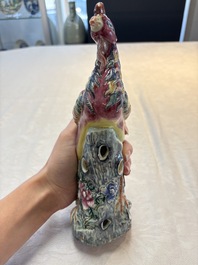 * A Chinese famille rose model of a phoenix, 19th C.