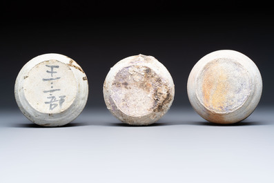 Four cream-glazed dishes and three jarlets from the Jepara shipwreck, Dehua or Anxi kilns, Song