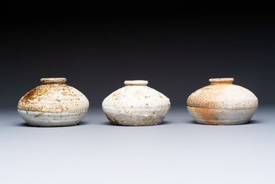 Four cream-glazed dishes and three jarlets from the Jepara shipwreck, Dehua or Anxi kilns, Song