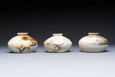 Four cream-glazed dishes and three jarlets from the Jepara shipwreck, Dehua or Anxi kilns, Song