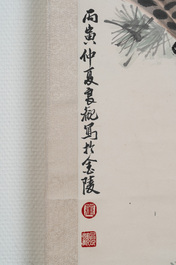 Su Yunchang 蘇運昌: 'Eagle', ink and colour on paper, 20th C. and Dong Liangguan 董良觀: 'Eagle', ink and colour on paper, 20th C.