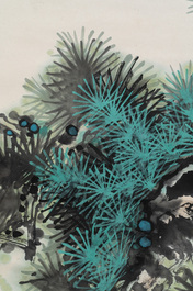 Su Yunchang 蘇運昌: 'Eagle', ink and colour on paper, 20th C. and Dong Liangguan 董良觀: 'Eagle', ink and colour on paper, 20th C.