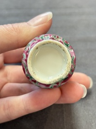 Four Chinese snuff bottles and three vases, 19th C.