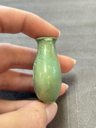 Four Chinese snuff bottles and three vases, 19th C.