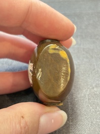 Four Chinese snuff bottles and three vases, 19th C.