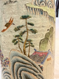 A fine Chinese famille rose 'Ode to the Red Cliff' vase, Hongwu mark, Daoguang