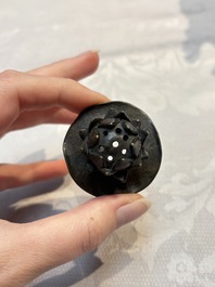 A pair of Chinese bronze duck-form censers, 17/18th C.