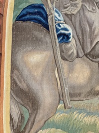 A pair of Brussels historical 'The Art of War' tapestries after Lambert De Hondt II, Judocus de Vos workshop, early 18th C.