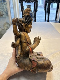 A Chinese or Japanese gilt-lacquered figure of Hayagrīva, 19th C.